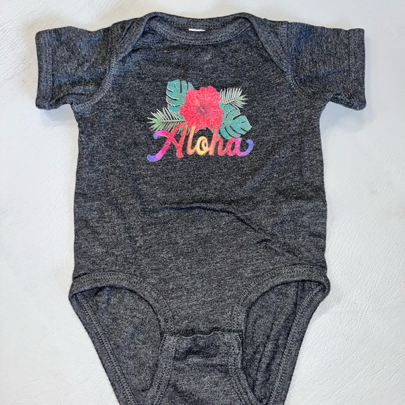 Rabbit Skins Other - Rabbit Skins Charcoal Gray Aloha Bodysuit